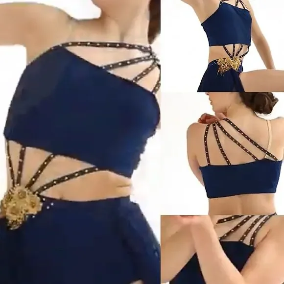 Revolution Tenth House navy blue solo lyrical dance dress TH19211 MA adult
